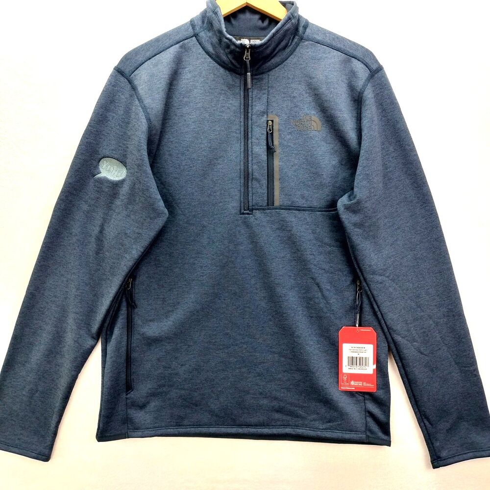 NEW The North Face Skyline 1/2 Zip Fleece Jacket Men Medium Blue Outdoors Hiking